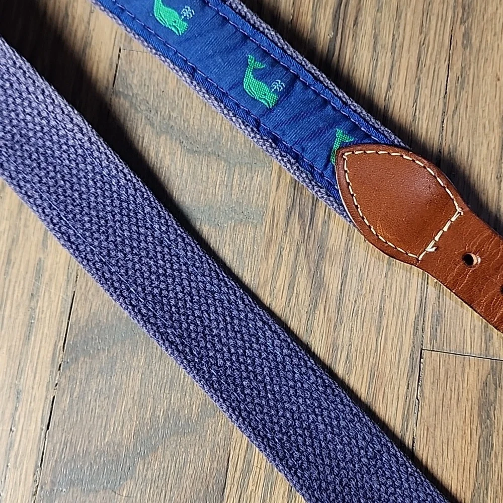 Kids' Brown and Blue Belt with Whale Design